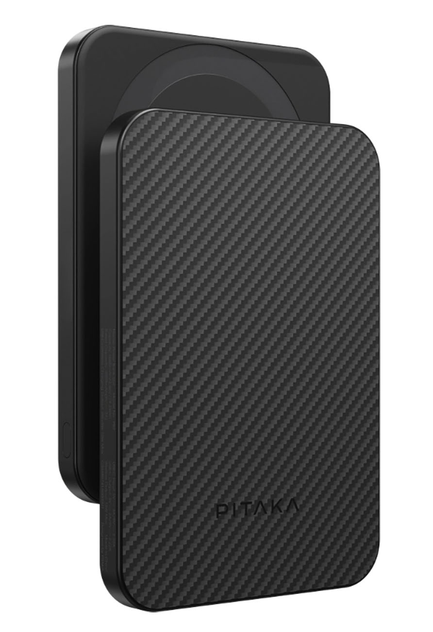 PITAKA Magnetic Power Bank / 5000mAh Capacity / 15W Power / Slim Design / Black & Grey