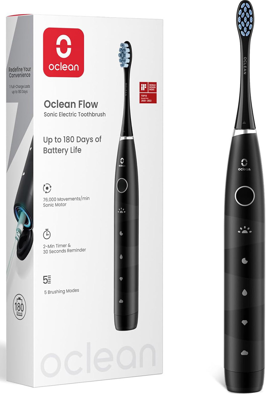 Oclean Flow Electric Toothbrush / Waterproof / 5 Usage Modes / Black