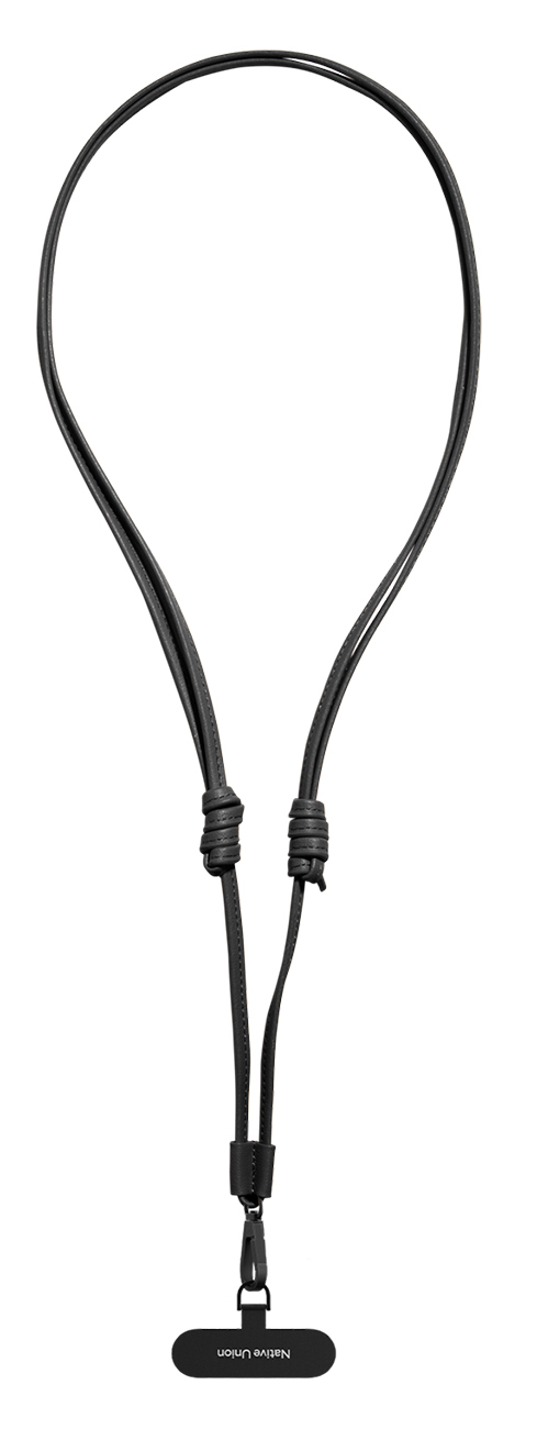 حزام Crossbody للجوال من Native Union / طول متغير / جلد صناعي / اسود