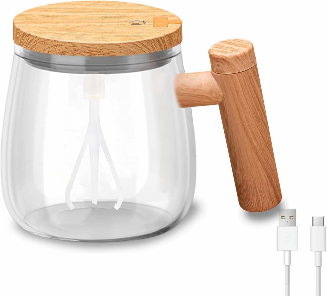 Electric Mug With Built-in Mixer / Battery-Powered / Elegant Design