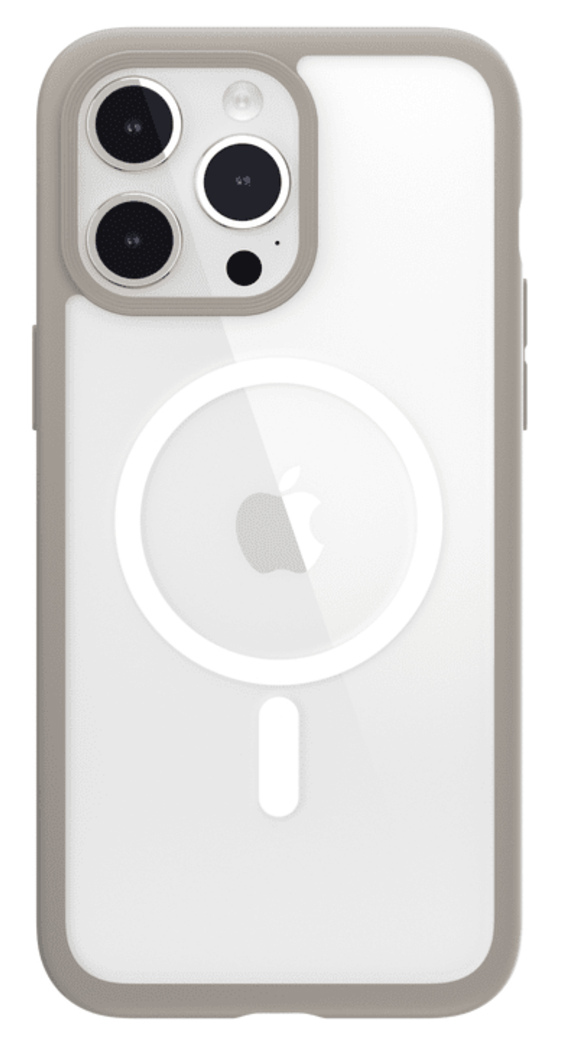 كفر SwitchEasy ROAM لايفون 15 برو ماكس / يدعم MagSafe / ضد الطيحات / شفاف مع اطار رصاصي