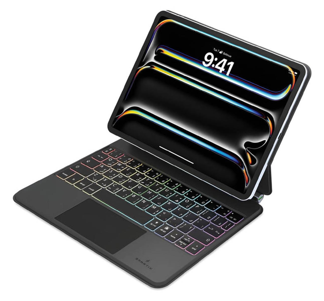 كيبورد Smartix اللاسلكي لايباد برو 13 انش 2024 / فيه تراك باد / مع اضاءة مدمجة / عربي و انجليزي