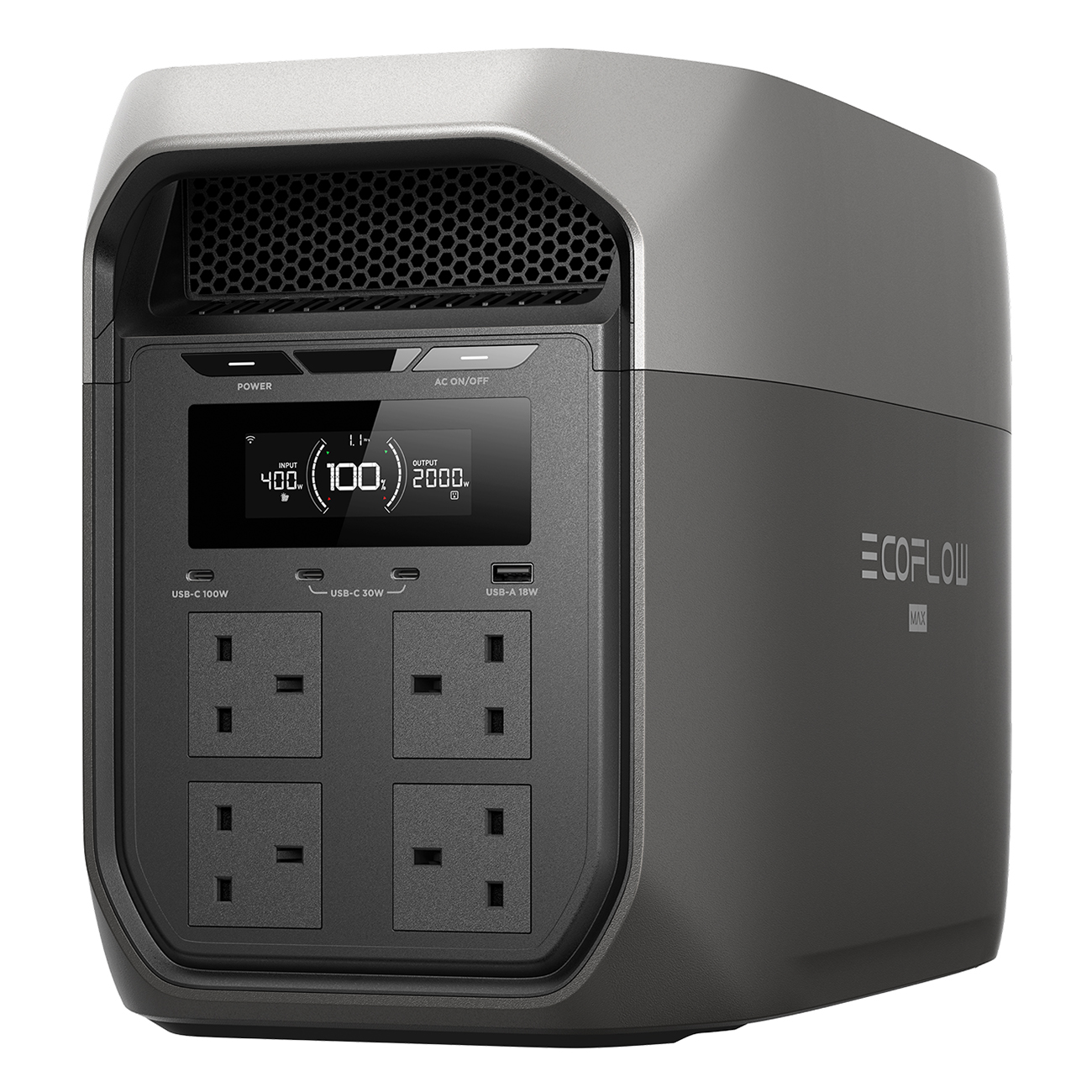 EcoFlow DELTA 2 Max Portable Power Station / 2048 Wh / 2400W