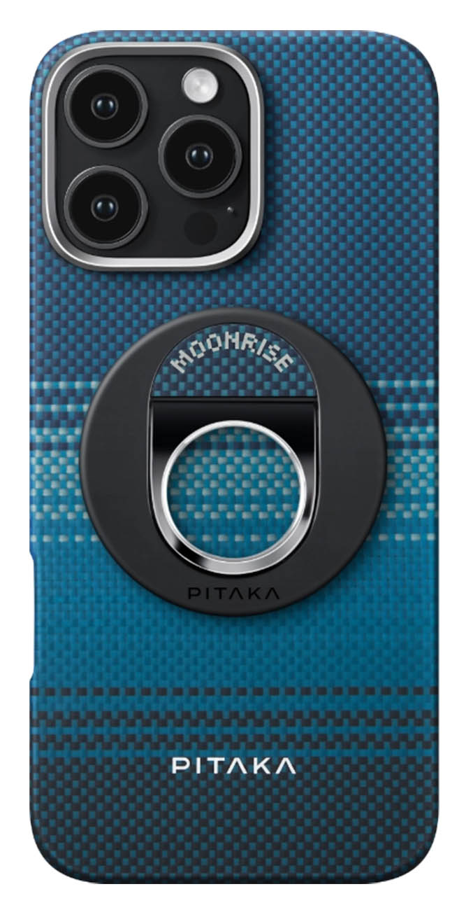 PITAKA Case for iPhone 16 Pro Max / With Grip / MagSafe / Carbon Fiber / Slim / Moonrise