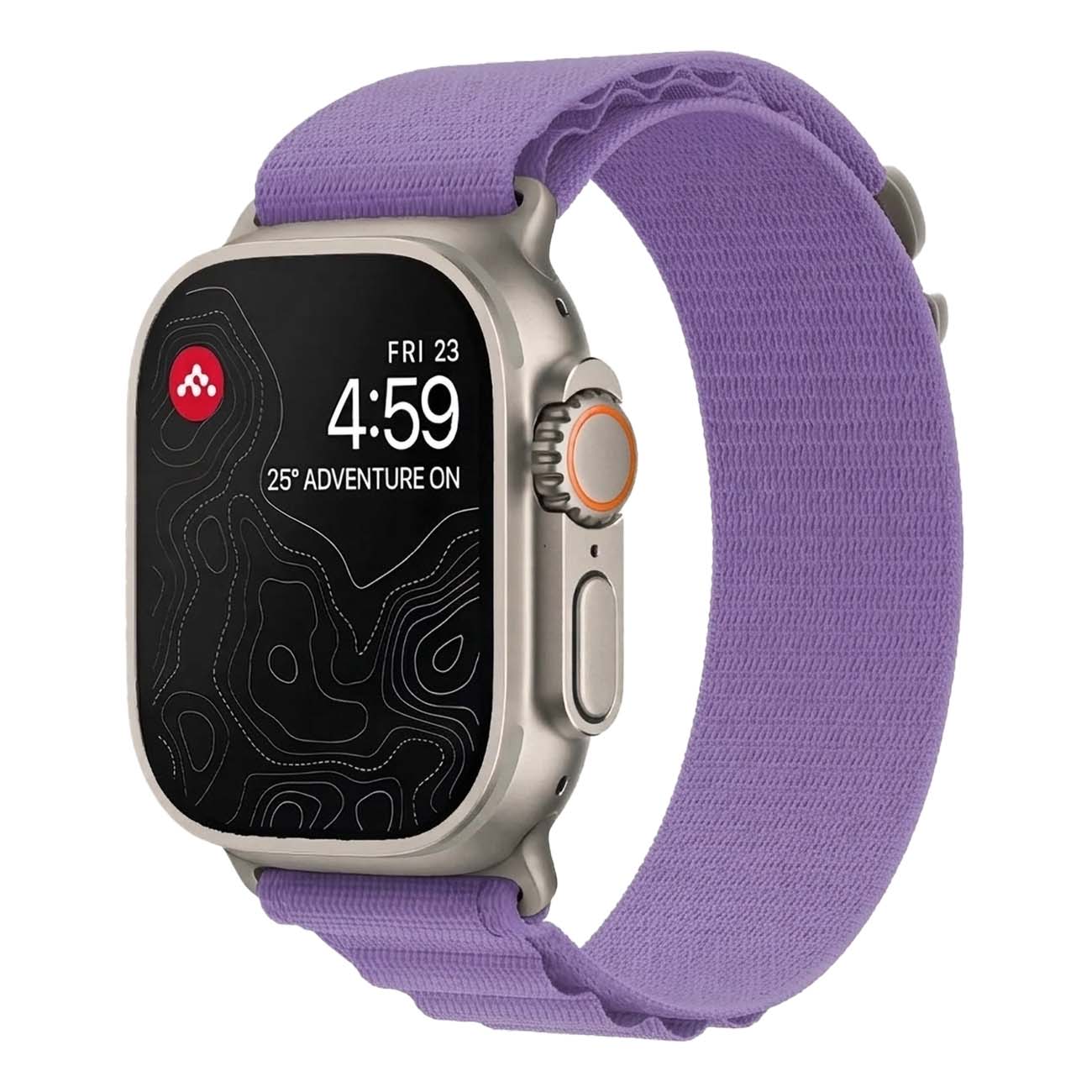 Alpine Loop Sports Band by 974Bands for the Apple Watch Ultra / Size 49 / Purple