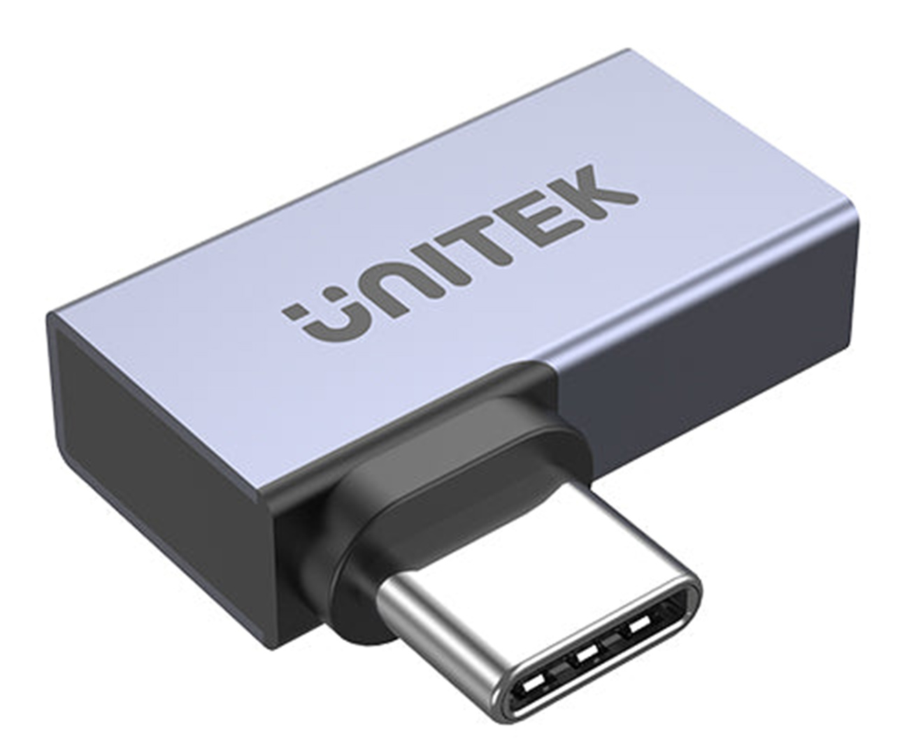 قطعة يونيتك لتحويل مدخل تايب سي الى مخرج تايب سي / زاوية 90 درجة / تدعم دقة 8K