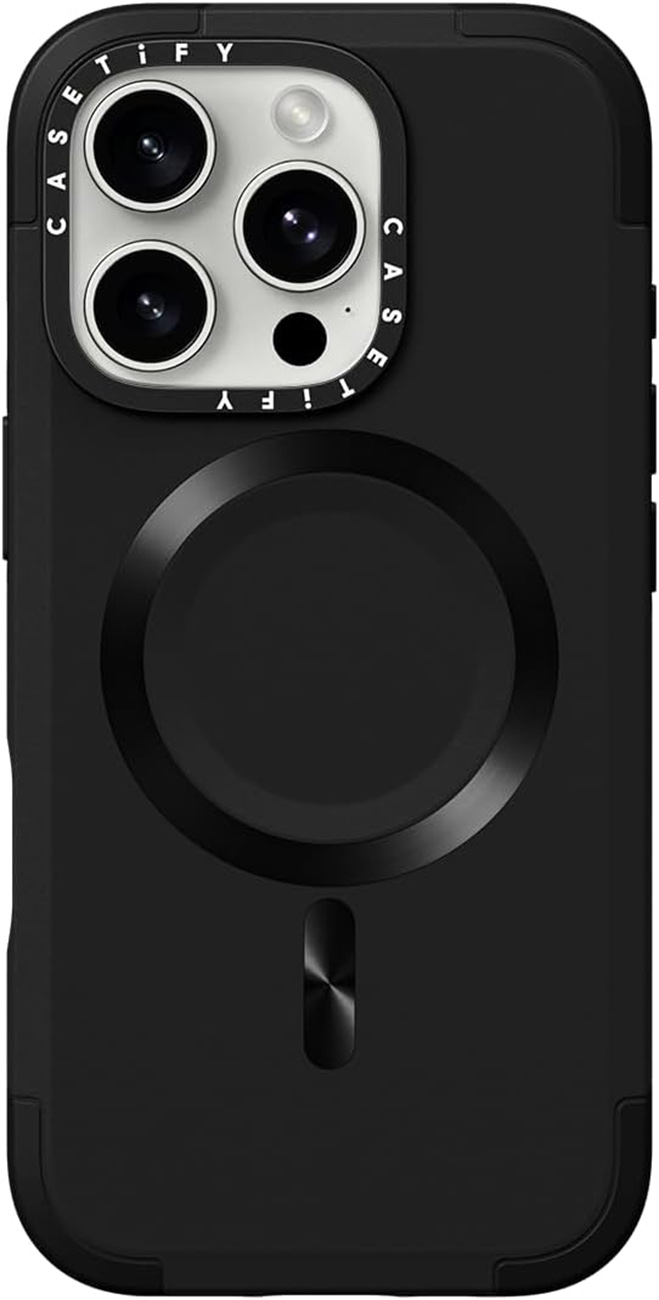 كفر CASETiFY Force لايفون 16 برو / يدعم MagSafe / ضد الطيحات / اسود