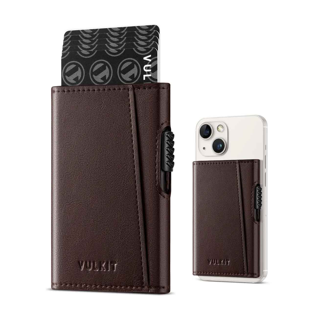 VULKIT Card Holder / RFID Protection / Support MagSafe / Holds 5 to 7 Cards / Espresso