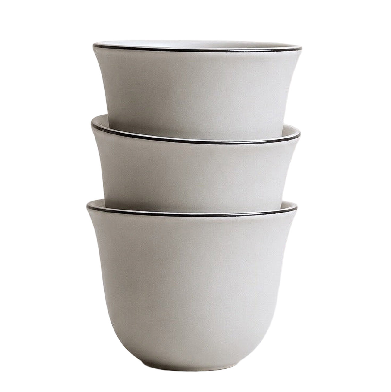 Zill Finjal Set / Elegant Ceramic / 3 Pieces in Greige in Qatar
