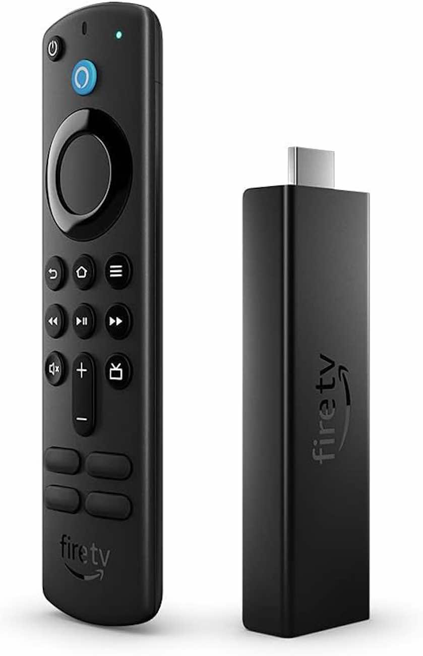 جهاز امازون Fire TV Stick مع جهاز تحكم صوتي / دقة 4K / اكثر من 1 مليون فلم و مسلسل