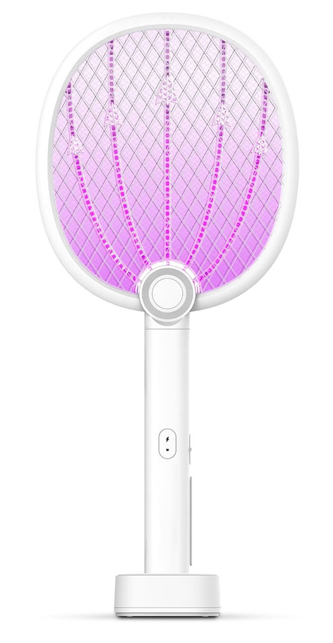 مضرب صاعق حشرات كهربائي من Taktik / يعمل بالبطارية / تشغيل هادئ و آمن 