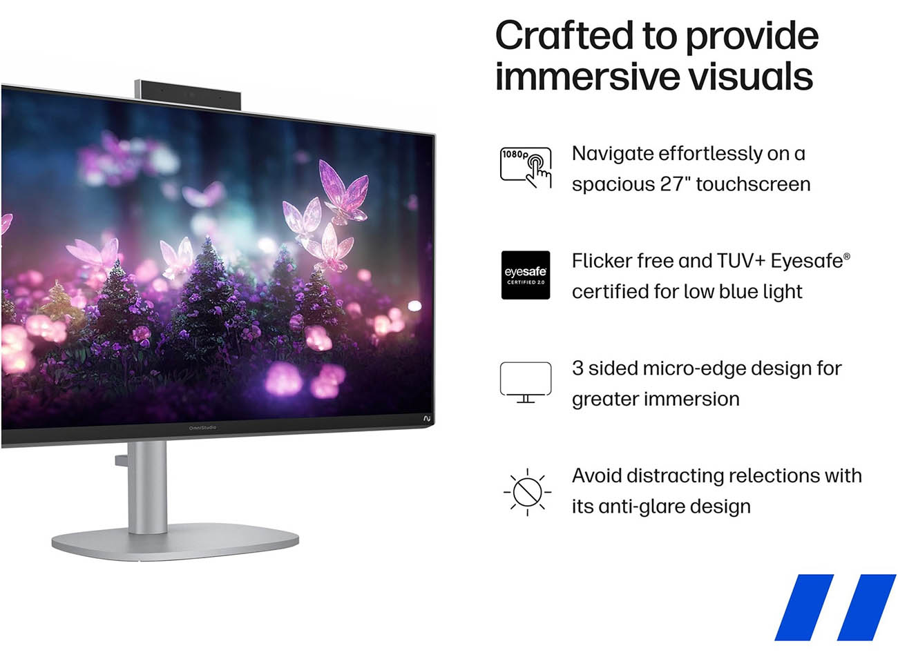 HP OmniStudioX AiO / Size 27 inch / 4K UHD Resolution / IPS Type / 1TB ...