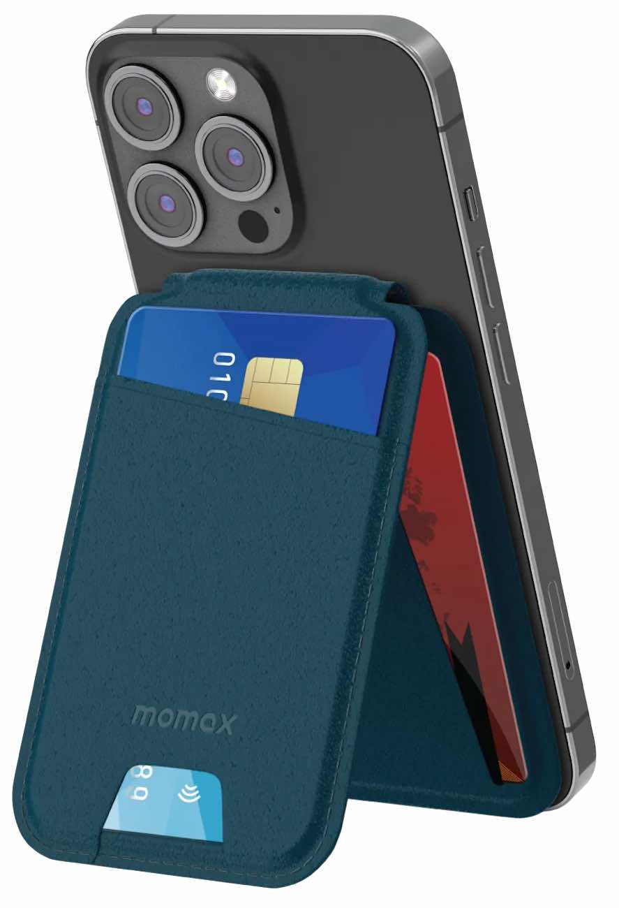 ستاند و بووك مغناطيسي من Momax / يدعم MagSafe / ازرق