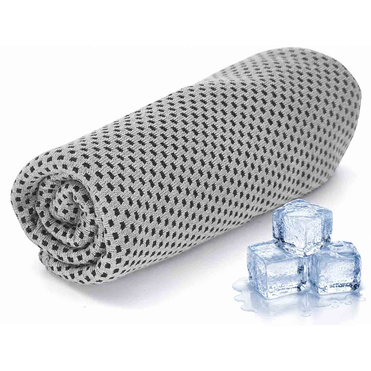 Ice Cooling Towel / Wet it.. Shake it off.. and Enjoy the Cold / Gray