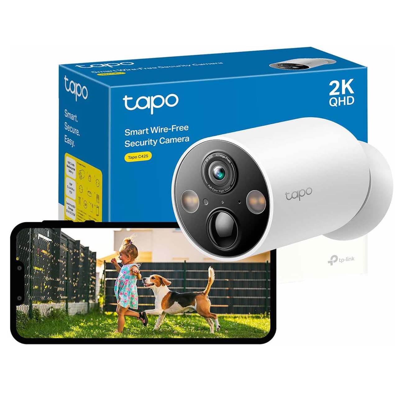 TP-Link Tapo C425 Camera / 2K Resolution / Outdoor Use / Motion Alerts / Battery Powered