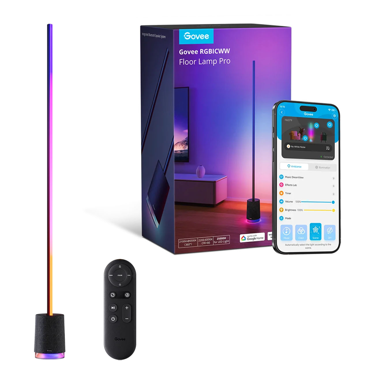 Govee Lyra Pro Smart Floor Lamp / Color-Changing / Built-in Speaker / App Control