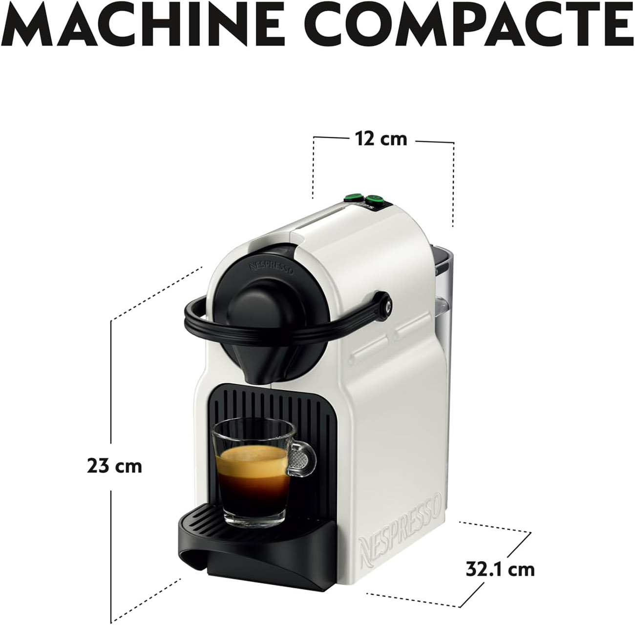 Nespresso Inissia Coffee Machine / 19-Bar Pressure / Supports