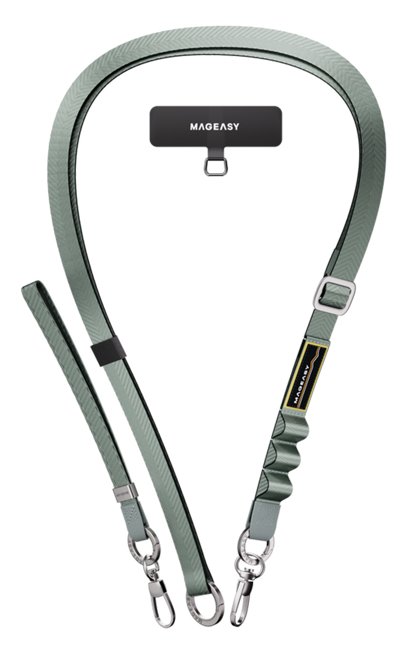 MagEasy Phone Lanyard With Wrist Strap / Adjustable Length / Misty Blue