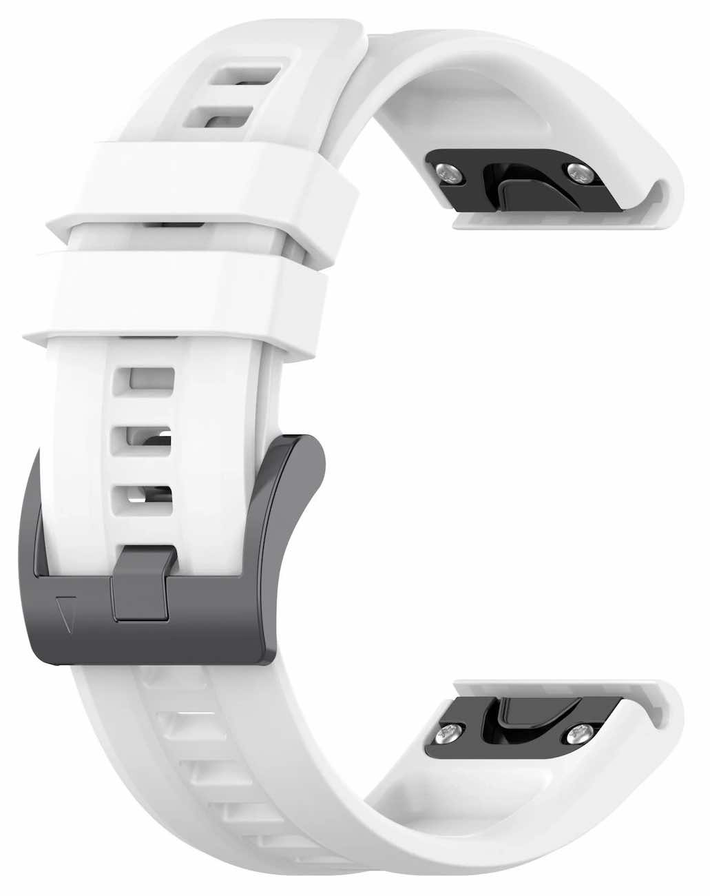 974Bands QuickFit Silicone Sports Band For Garmin Watch / Size 22 / White