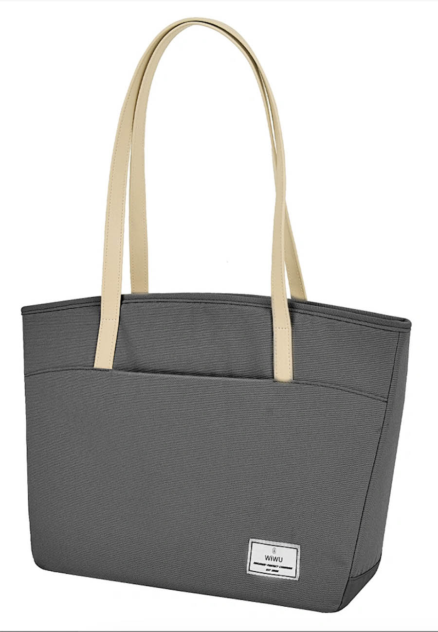 WiWU Ora Tote Bag / Fits Devices up to 16 inches / Water-Resistant / Grey