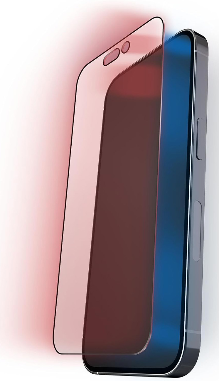 BodyGuardz Protection for iPhone 16 & iPhone 15 / Turns Blue Light into Red Light