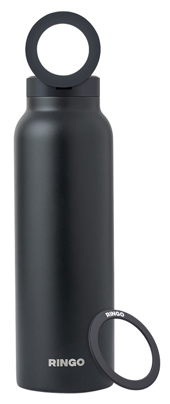 Ringo Bottle with Phone Stand / 946ml Capacity / Keeps Drinks Hot & Cold / Black