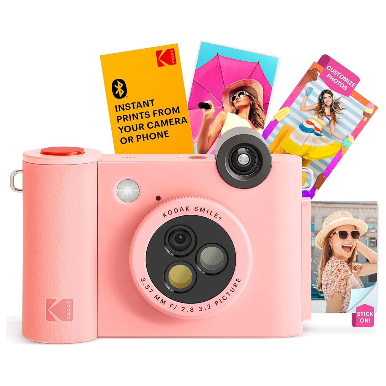 Kodak Smile Plus Instant Camera / Camera + Printer / Phone Control / 2x3 inch Paper / Pink