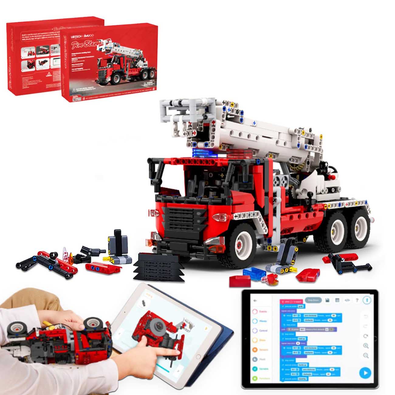 UBTECH Mechanical Building Kit / Programmable / Battery-Powered / Phone Control / Fire Blazer