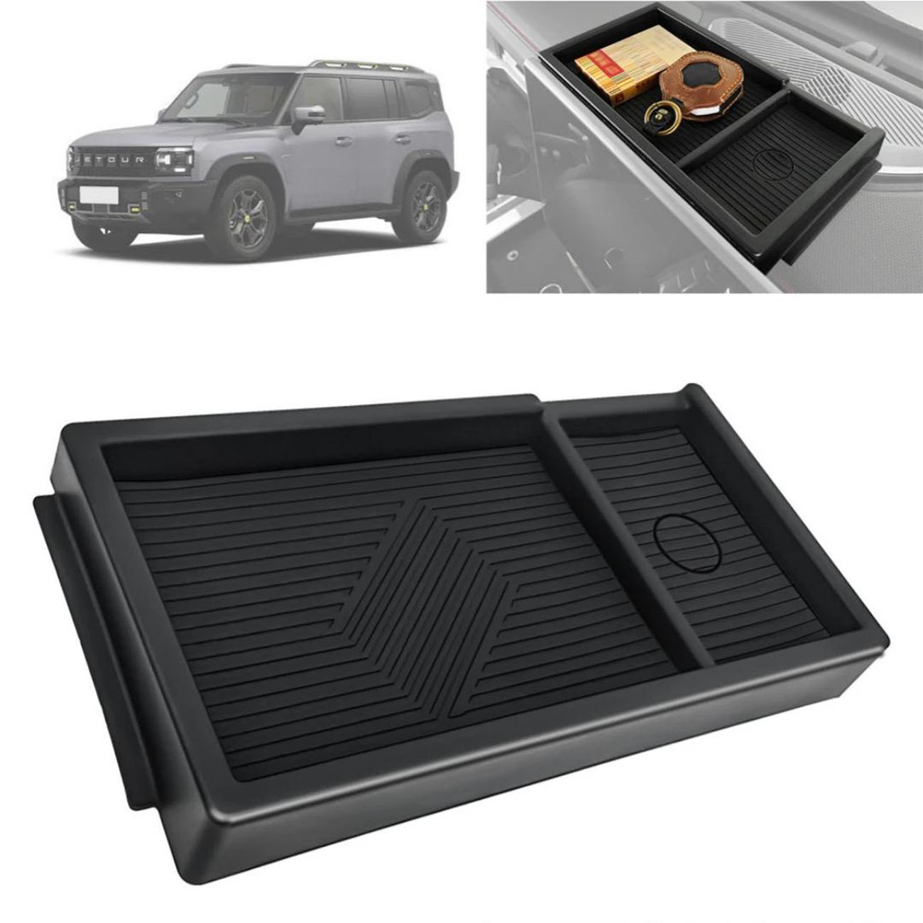 Behind the Screen Storage Box for Jetour T2