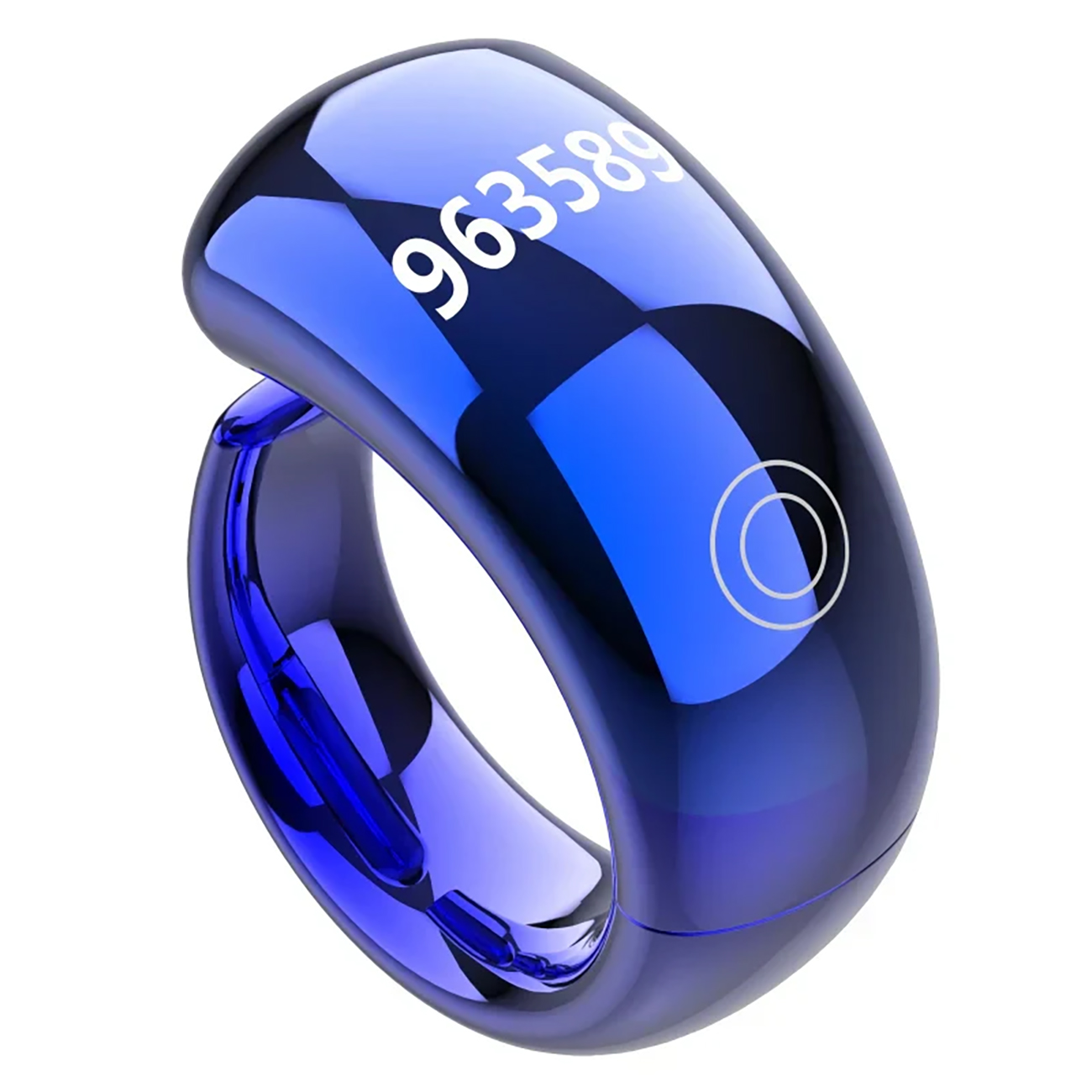 Equantu Smart Tasbih Ring / Mobile App Control & Prayer Reminder / Supports 5 Sizes / Blue