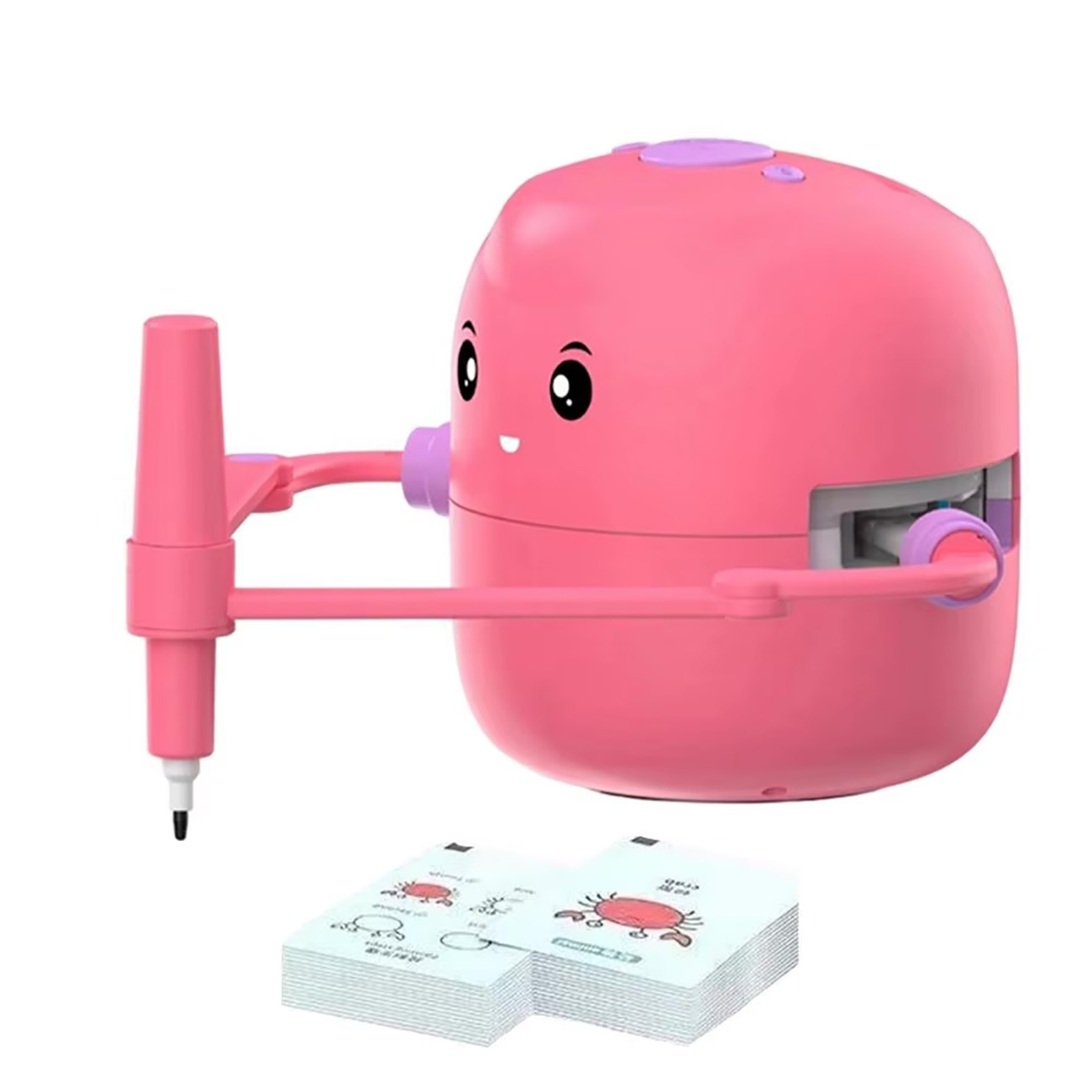 Educational Drawing Robot for Kids / Battery Operated / Pink