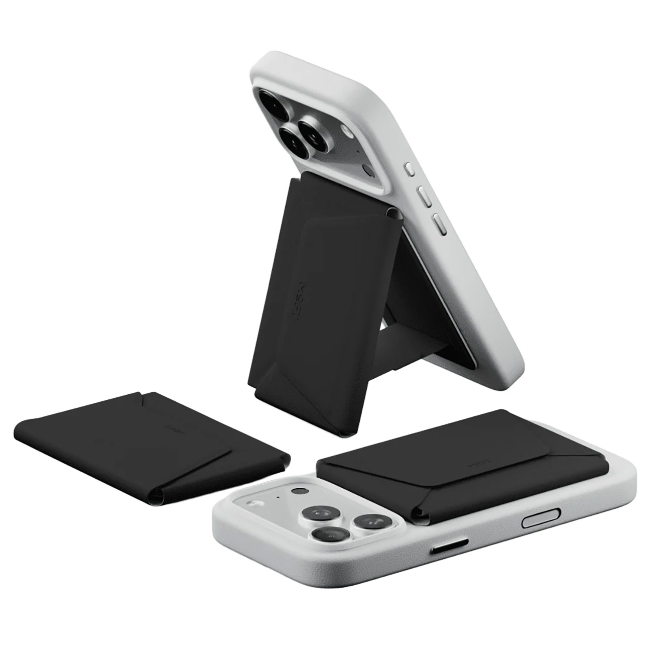 MOFT Magnetic Stand & Wallet for Phone / MagSafe Compatible / RFID Protection / Black