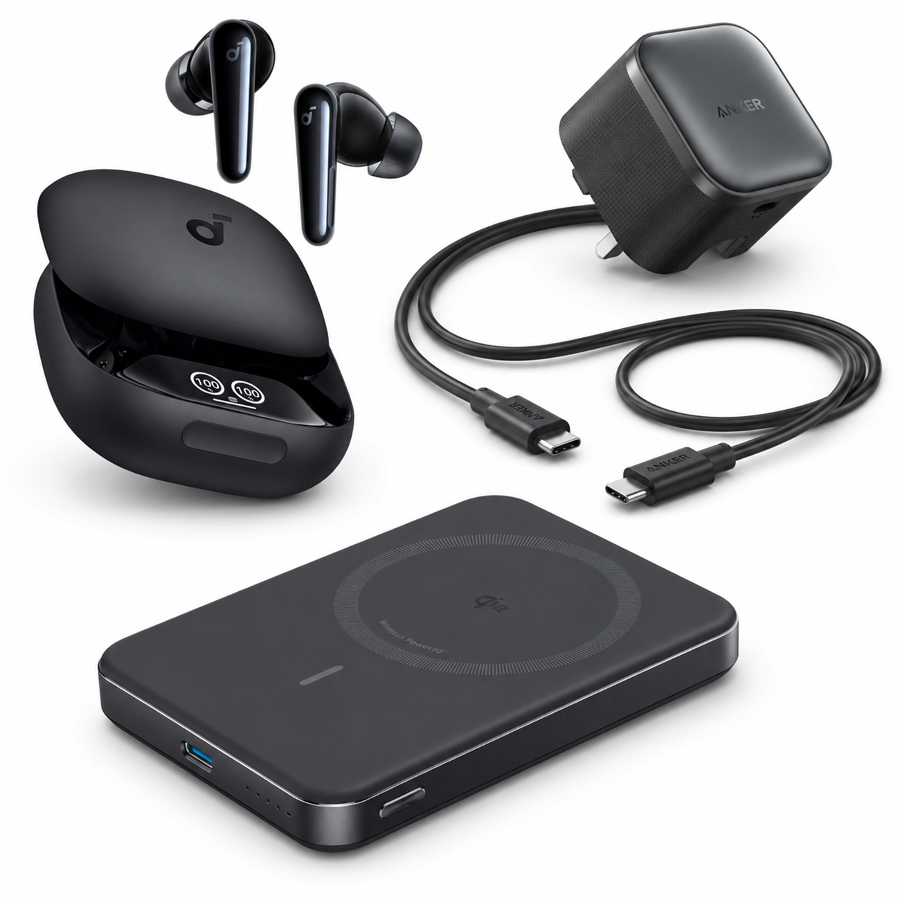 Anker Soundcore Liberty 4 Pro Wireless Earbuds with MagGo 10,000mAh Power Bank & 45W Charger