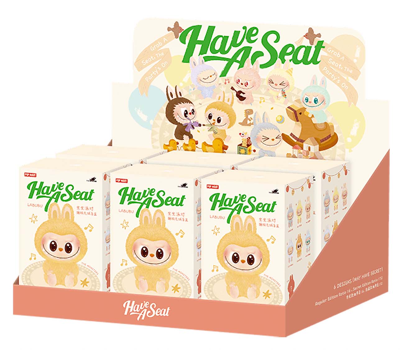 Labubu Have a Seat Original Blind Box / Random Color / 6 Pieces