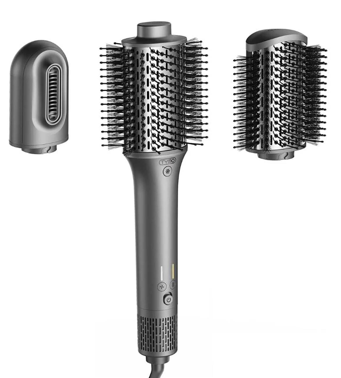 TYMO AirExcel Hair Brush / Drying + Styling + Smoothing / Multiple Heat Settings / Grey
