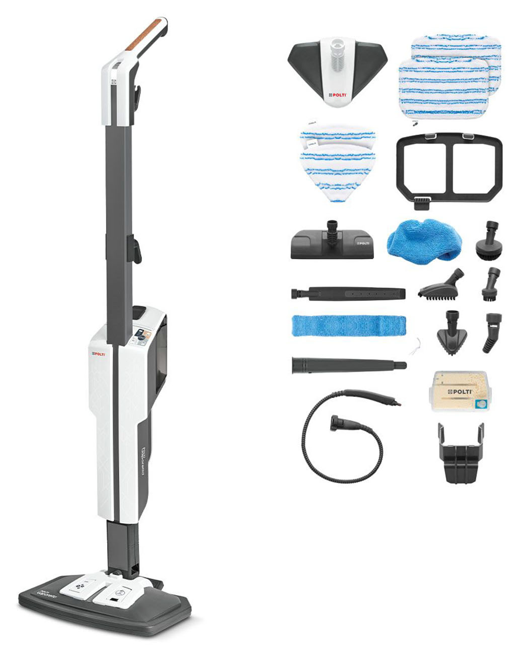 جهاز التنظيف بالبخار SV660 الكهربائي من Polti Vaporetto / مع 19 رأس اضافي 
