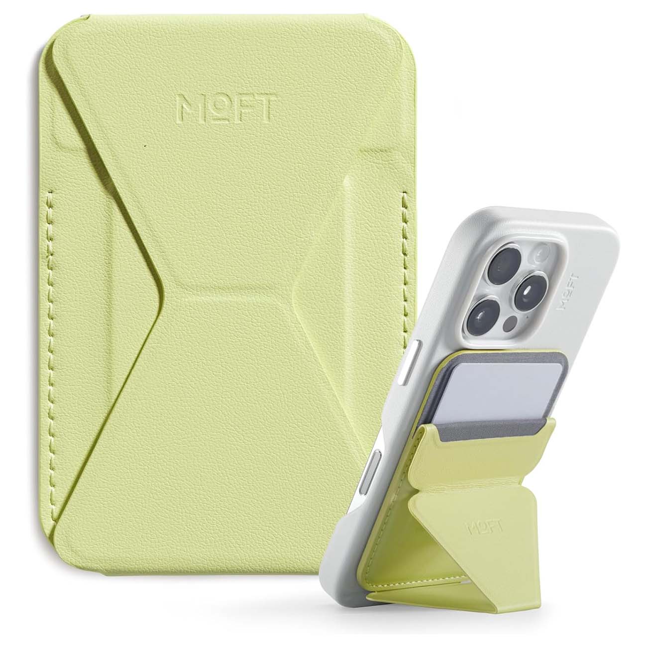 MOFT Phone Stand & Wallet / MagSafe Compatible / Soft Avocado