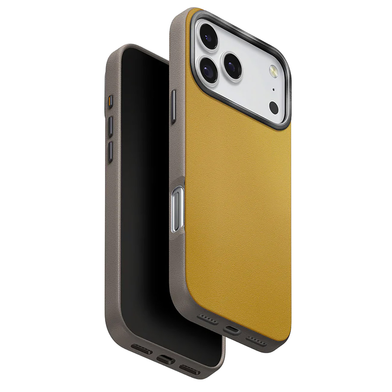 UNIQ Lyden DS Case for iPhone 17 Pro Max / MagSafe / Drop Protection / Vegan Leather / Yellow