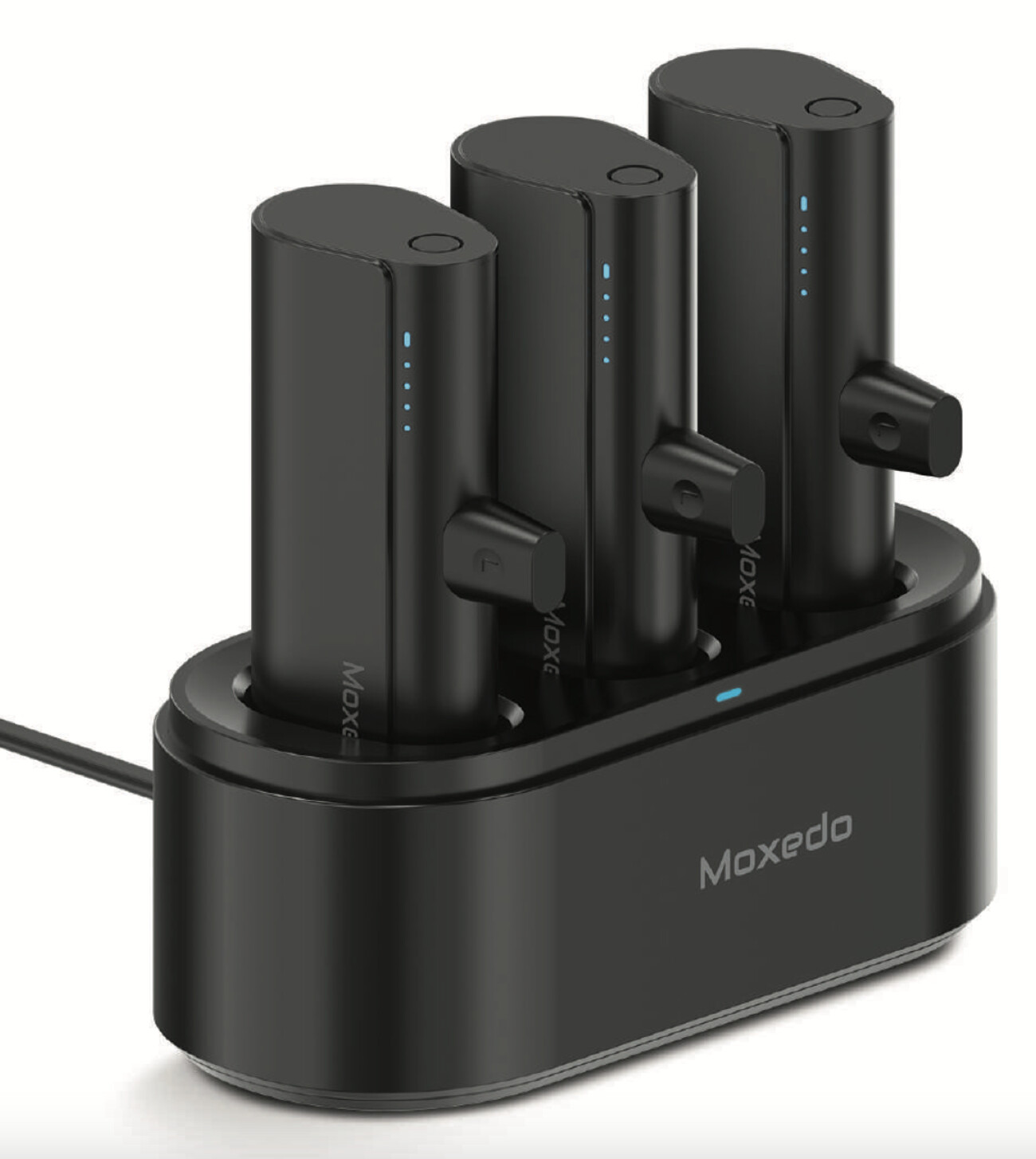 Moxedo Power Bank Station / With 3 Batteries / Each Battery 5000 mAh / Lightning Port