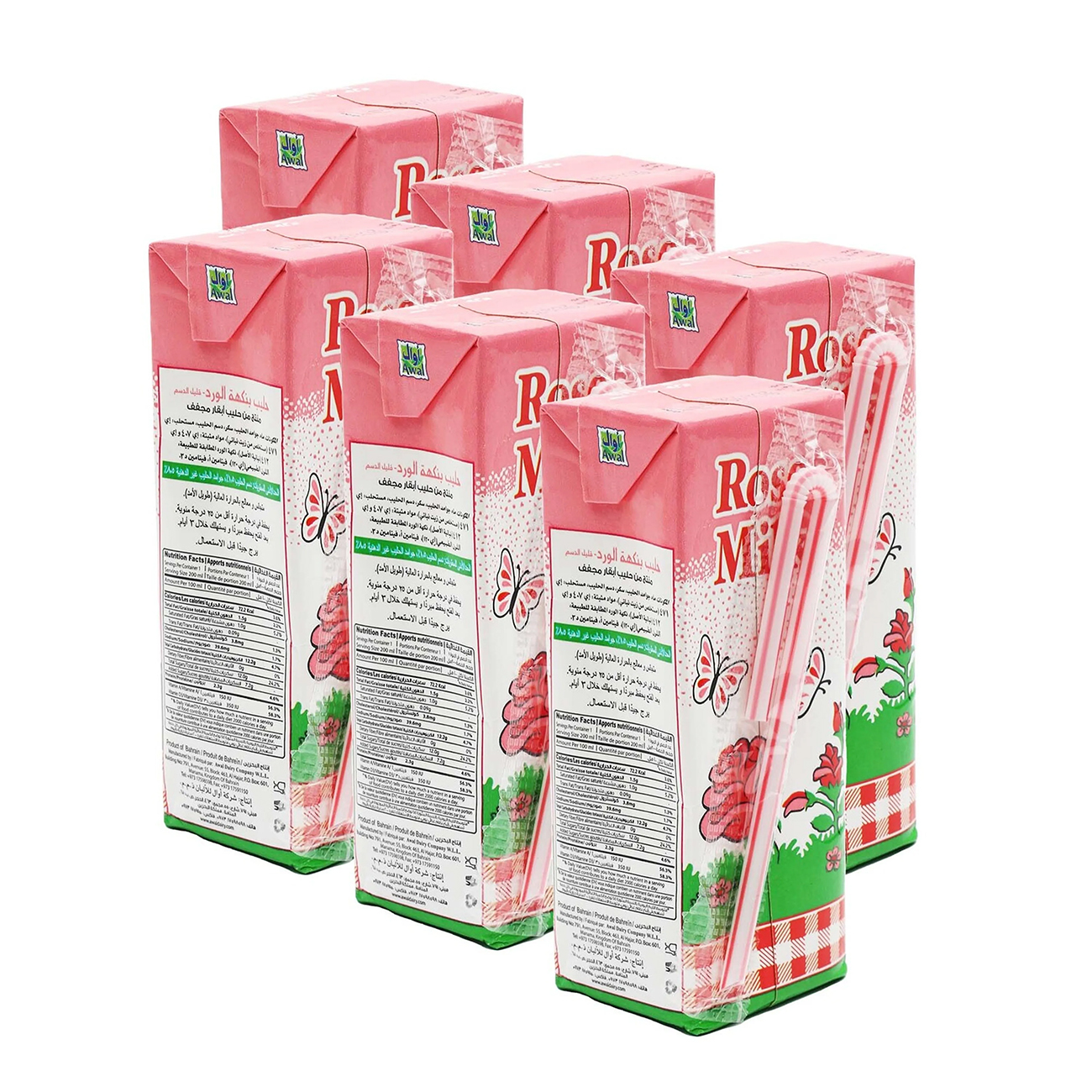 Awal Rose Milk / 6 Pieces / 200ml