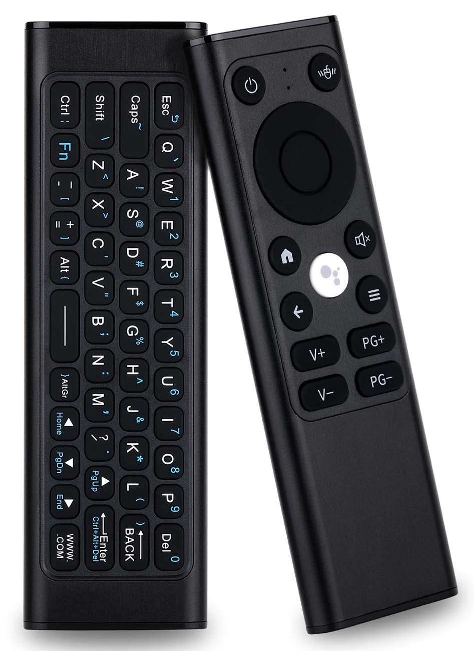 جهاز ريموت لاسلكي مع كيبورد مدمج / يعمل بالبطارية / متعدد الاستخدامات