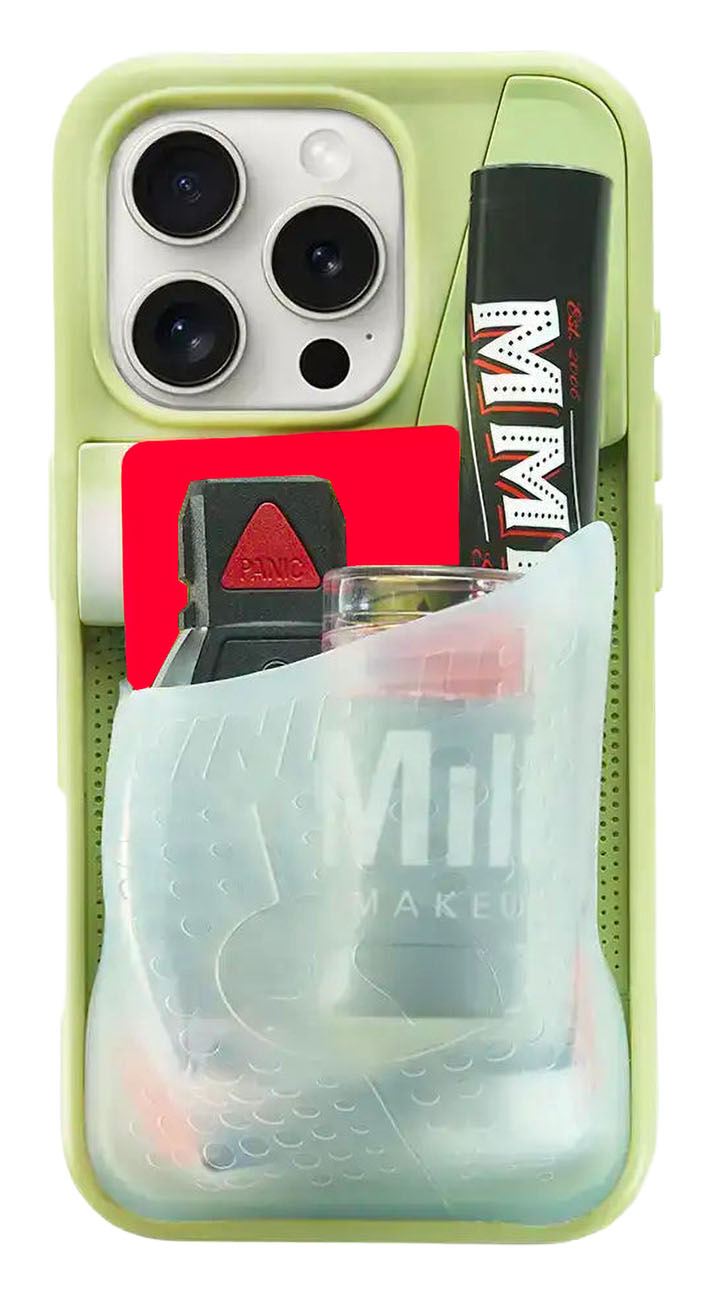 كفر Flex Pouch لايفون 16 من Ninja Labs / مع جيب امامي مرن / ضد الطيحات / اخضر