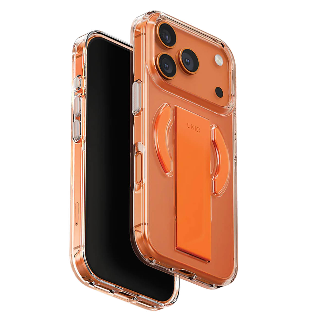 UNIQ Heldro Air Case for iPhone 17 Pro / MagSafe / With Grip / Slim / Clear & Orange
