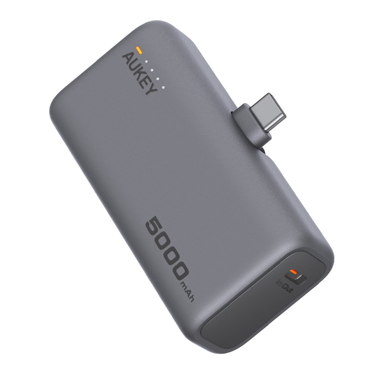 Aukey Spark Mini Power Bank / 5000mAh Capacity / Type-C Port / Built-in Stand / 20W PD for iPhone