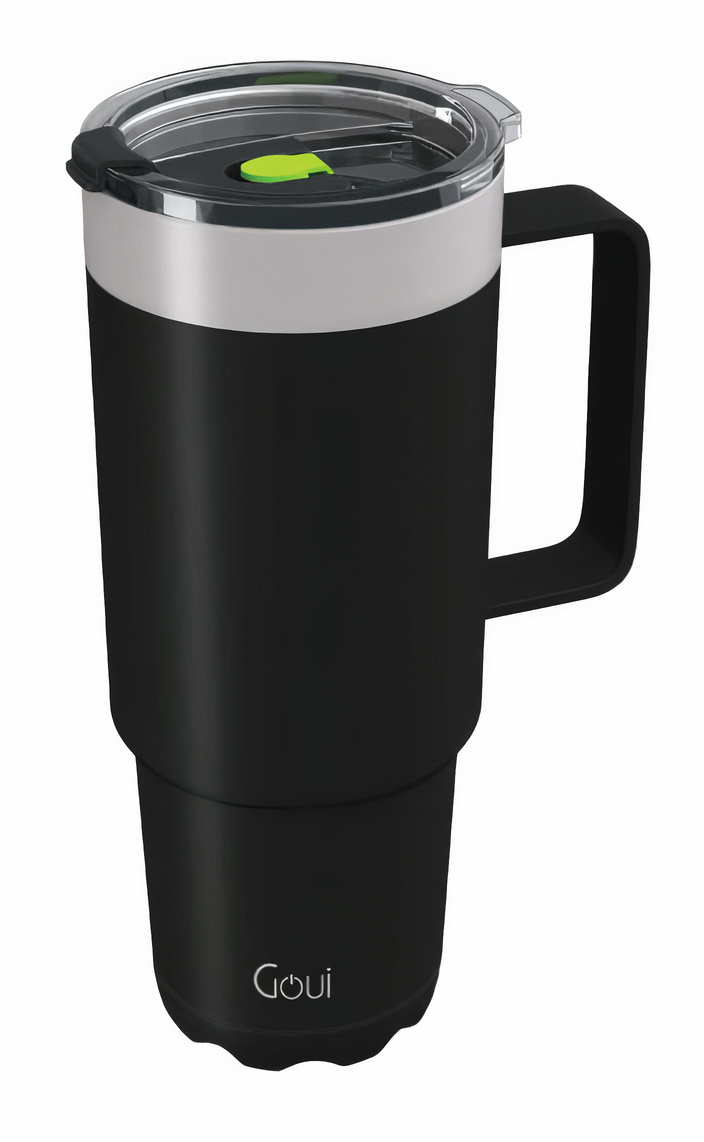 Goui Tumbler Thermal Cup / 600ML / Maintains Cold & Hot Temperatures / Stone Black
