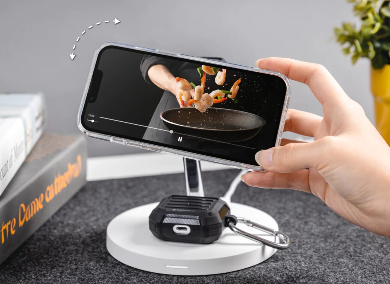 SwitchEasy MagPower 4 in 1 Magnetic Wireless Charging Stand / 15W Fast ...