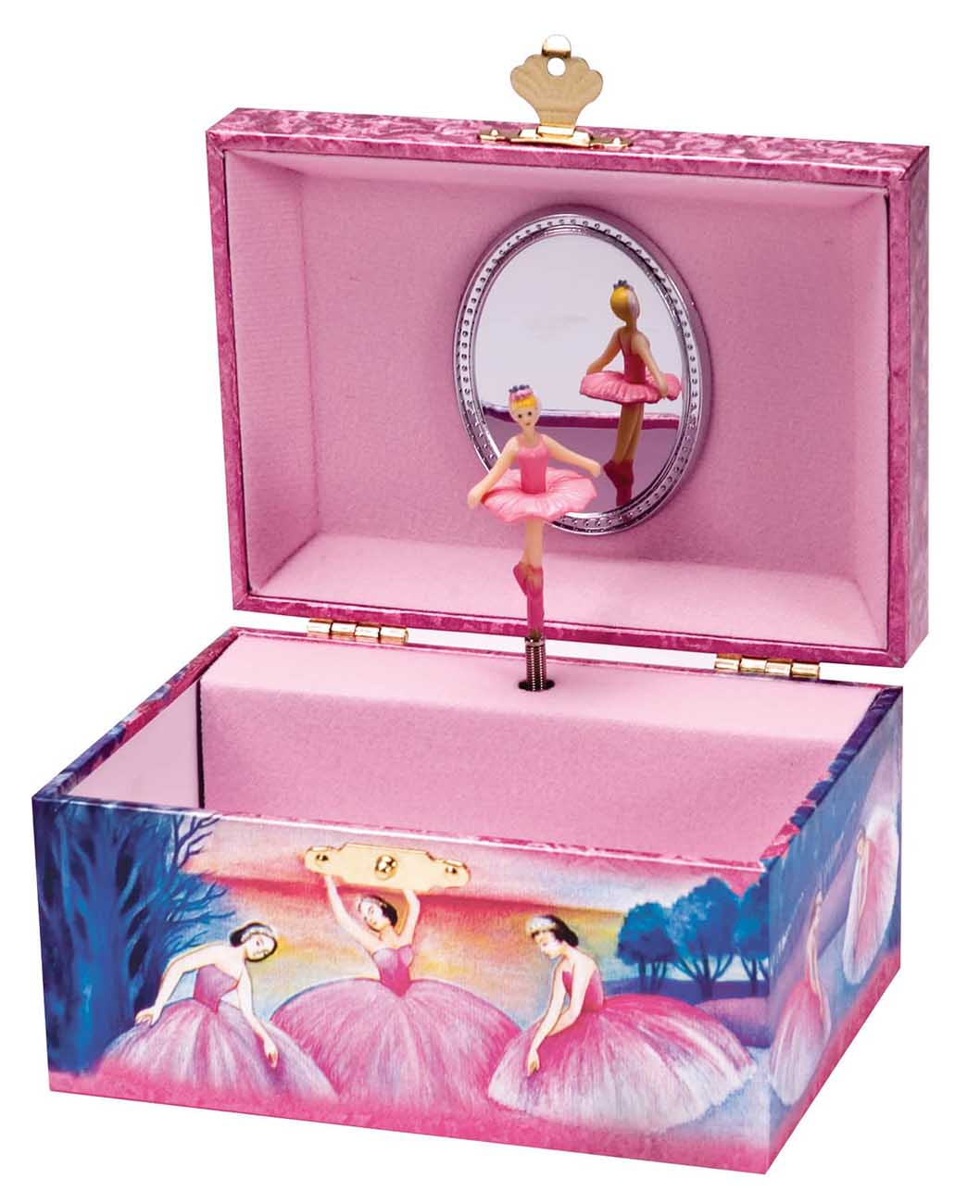 بوكس مجوهرات مع دمية راقصة و موسيقى / تصميم كلاسيكي / مبطن من الداخل