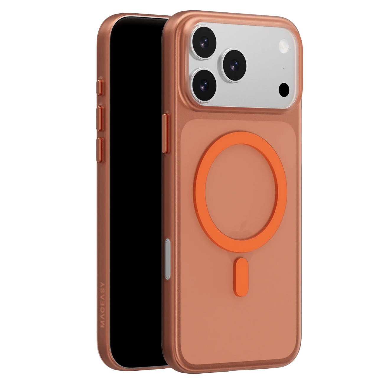 MagEasy Lyte Case for iPhone 17 Pro Max / Ultra-Slim / Supports MagSafe / Clear Coral