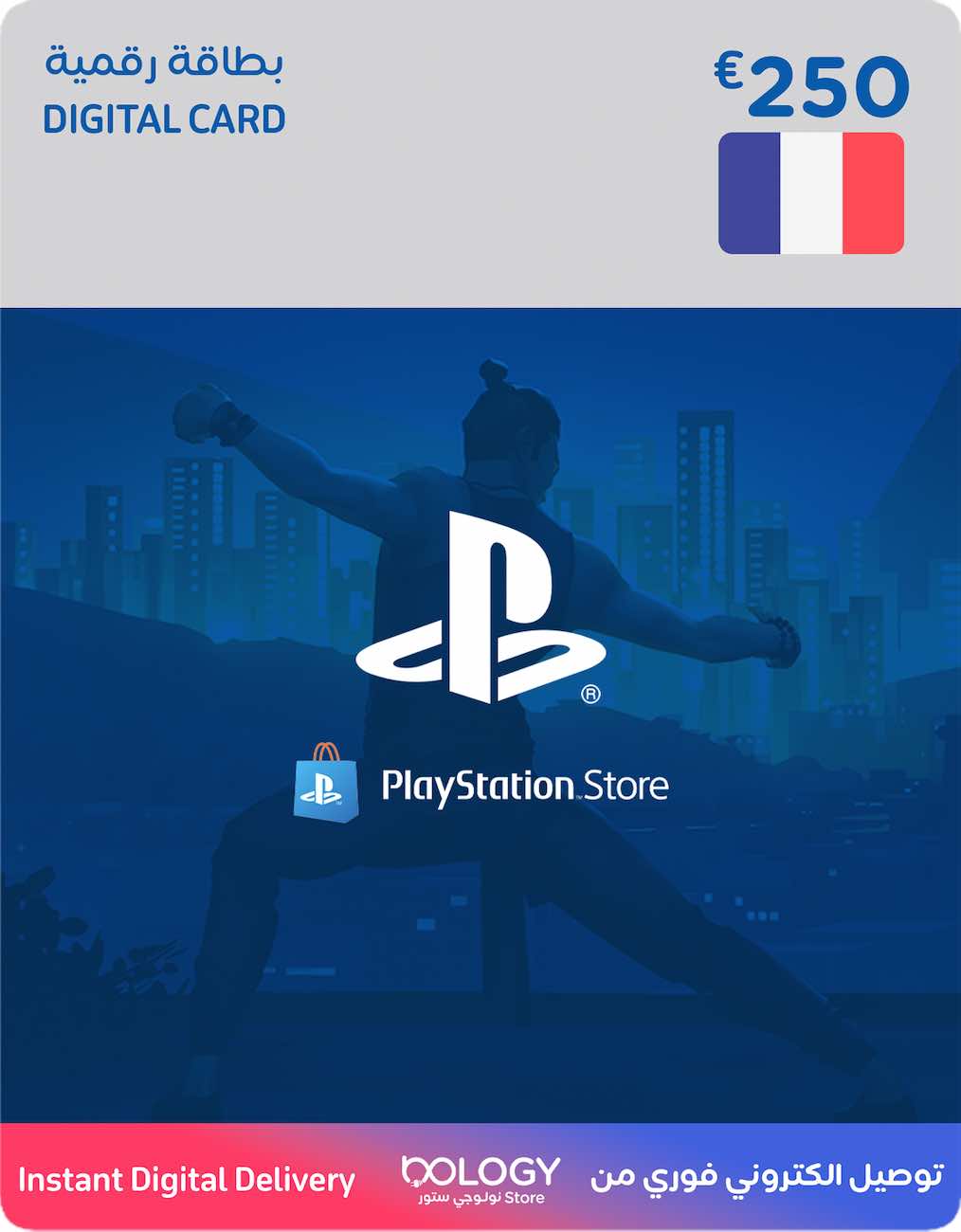 بليستيشن فرنسي / 250 يورو / بطاقة رقمية