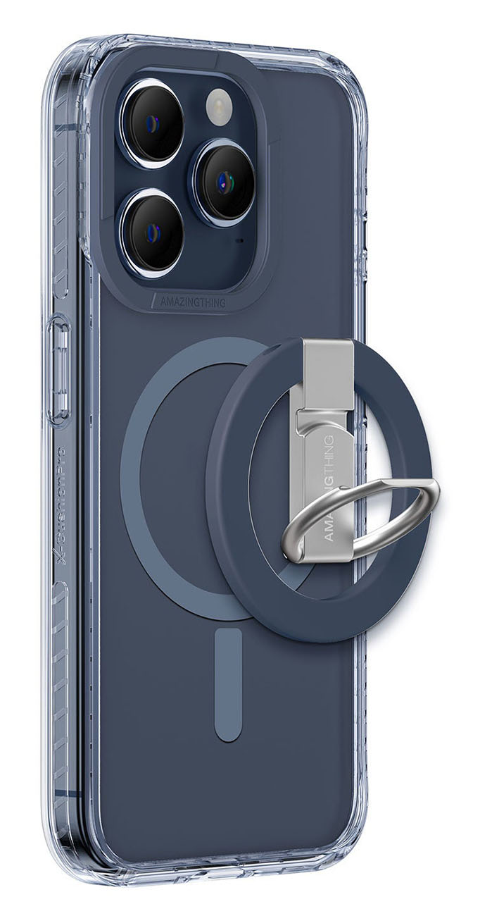 AmazingThing Titan Pro Case for iPhone 15 Pro / With Grip / Drop-Resistant / MagSafe / Blue